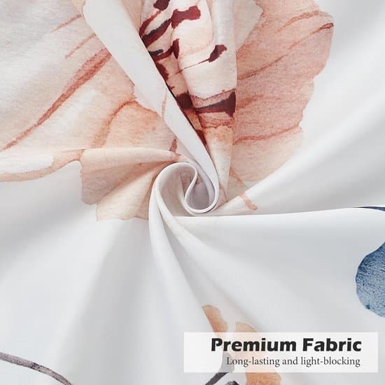 200x180 cm Akvarell Blommig Anti-Mögel Polyester Duschdraperi