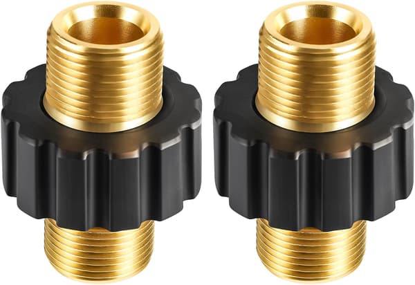 Högtryckstvättslangkopplingar, 2-pack | M22 metriska hangängade kopplingar