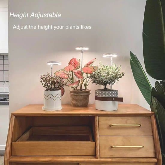 LED-plantegrowlight, USB-adapter, udvidelig, indendørs, timerstyring, dæmpbar, hvid, til små planter
