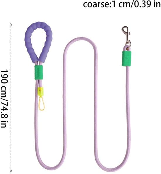 Koppel - med integrerat halsband - 145 cm - diameter 1 cm - Blå
