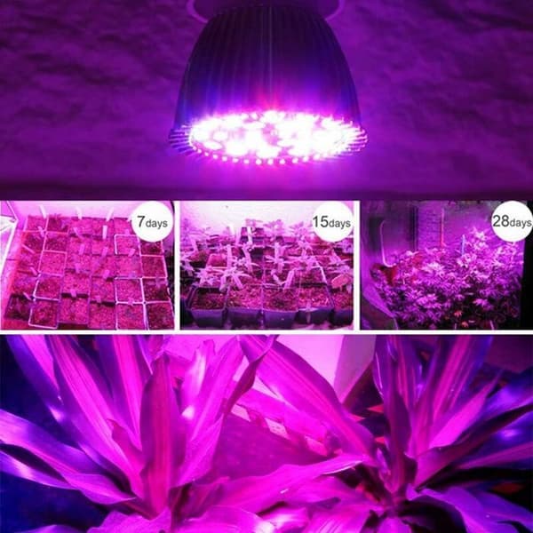 LED vækstlys, 10W E27 højeffektpanel fuldspektret LED hydroponisk drivhus V-formet