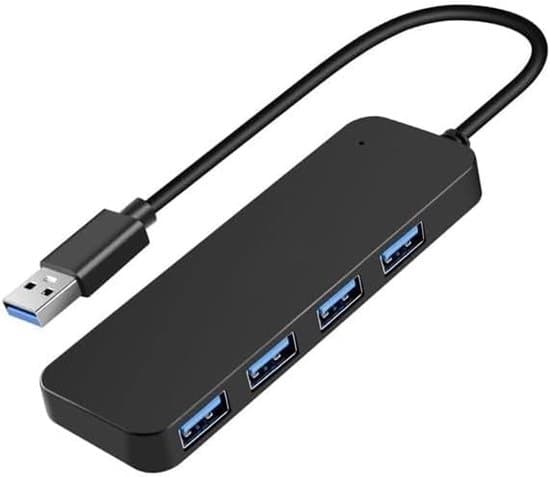 USB Hub 3.0, 4-ports USB-hubs, USB-splitter Mini USB-deler til stationær computer, bærbar computer, Xbox, flashdrev, HDD, konsol, printer, pc