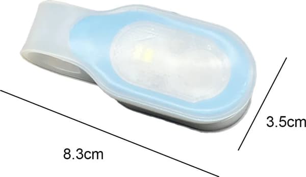 Silikone LED-lysklemme, magnetisk lys, blå.