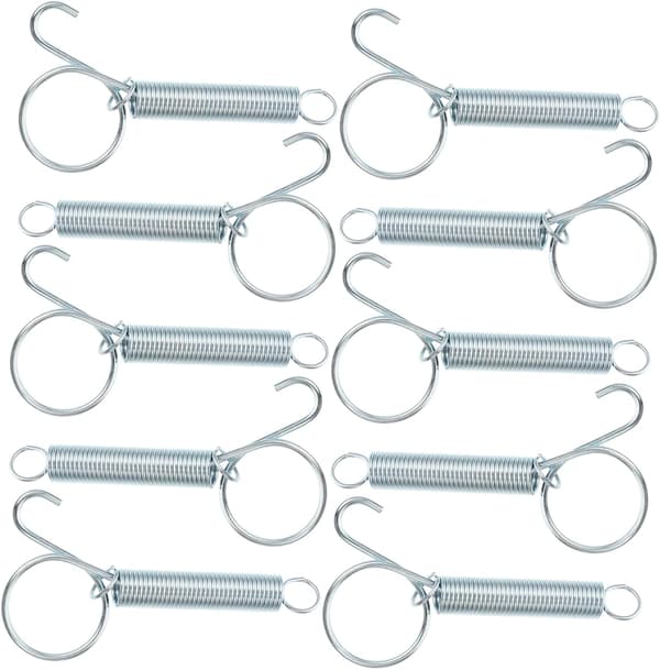 10-delade burdörrsfjäderkrokar 7.5*2 (cm) - Silver