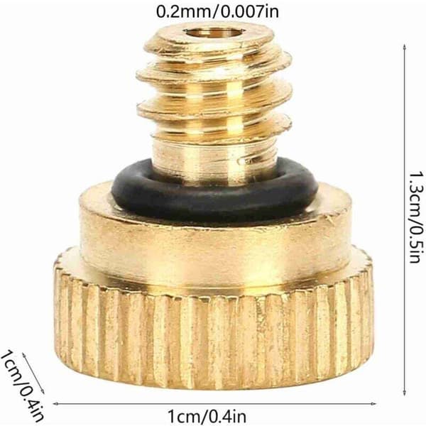 Lågtrycksförstoftningsmunstycke, 0,2 mm, 10-pack, kranvattenkylt munstycke.