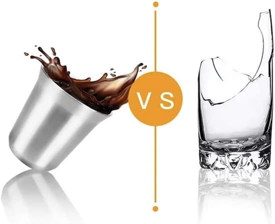 Dobbeltvæggede espressokrus i rustfrit stål - 2-pak - 80 ml