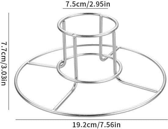 2-pak kyllingegrillstativ/sæde i rustfrit stål - BBQ/Ovn