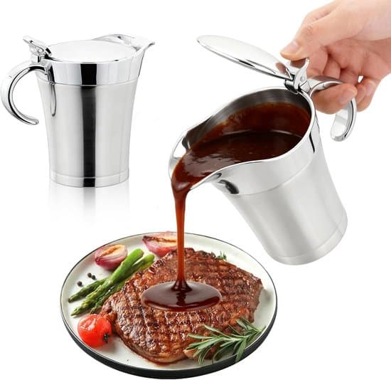 750 ml Sølv Dobbeltvægget Isoleret Rustfrit Stål Sauce- og Sovsekande