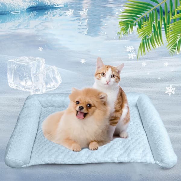 Is silke kølemåtte, velegnet til katte og hunde, vaskbar, velegnet til sommerbrug, 60*35cm