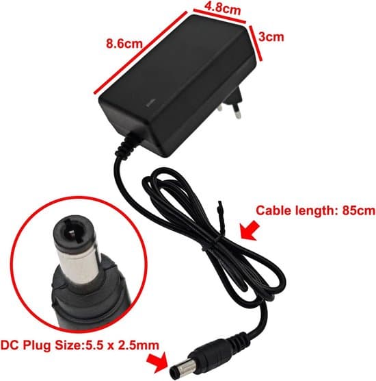25.2V 1A Lithium Batterioplader Adapter til Li-ion med Indikatorlys