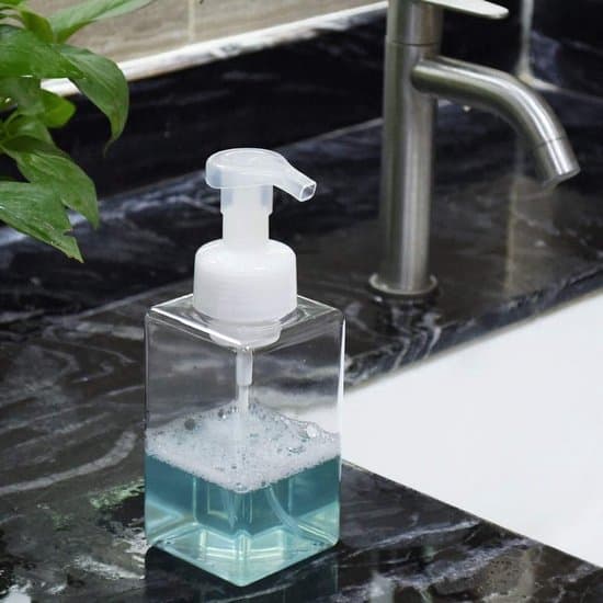 2-pack 450 ml transparenta skumtvål- och lotiondispenserflaskor i plast