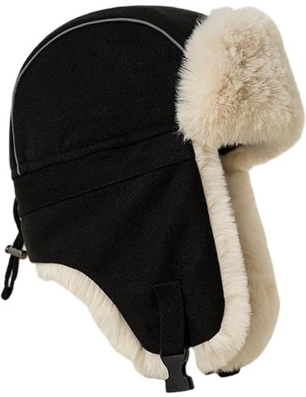 Pilotkasket - Unisex - Med øreklapper - One size - Beige