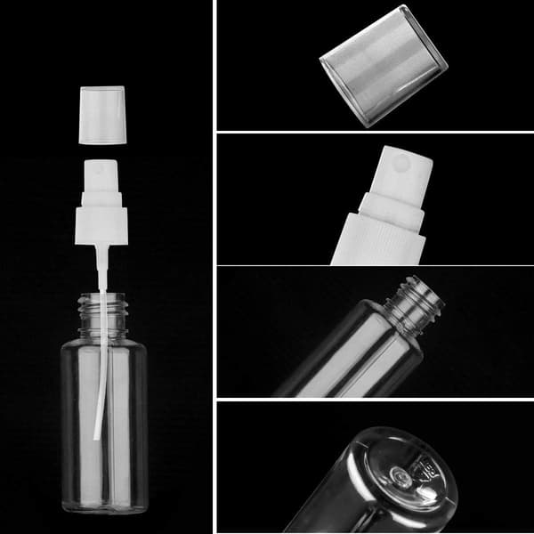 6 sprayflaskor, 30 ml små sprayflaskor i fin dimma av plast, tomma miniresflaskor