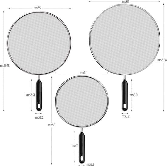 Stänkskydd - Köksäkerhetsnät - Säker matlagning - Finmaskigt - 3-delat set - Silver