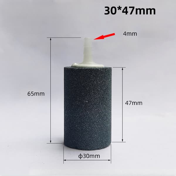 5-pack 30x47mm Cylindriska Bubbelstenar för Akvarier och Hydroponik