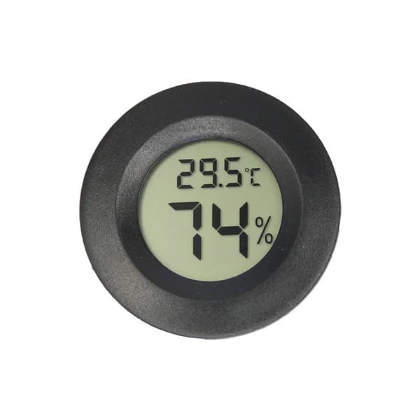 4-pack mini digital LCD-termometer och hygrometer för reptiler (svart)