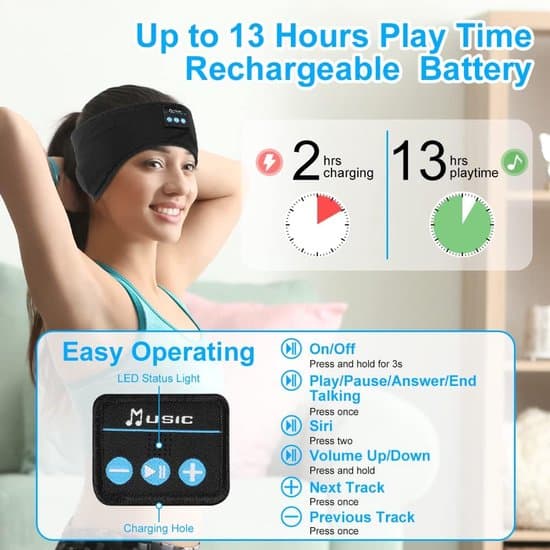 Langattomat Bluetooth-unipannat HD-stereokaiuttimilla