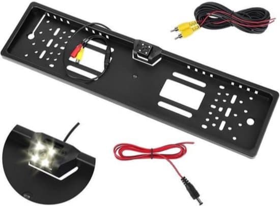 Nummerplade bakkamera - Bilkamera med nattesyn - 4 LED-lys