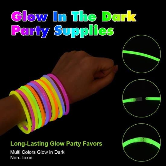 50-delars Neon Glow Stick Set - Med Kopplingar