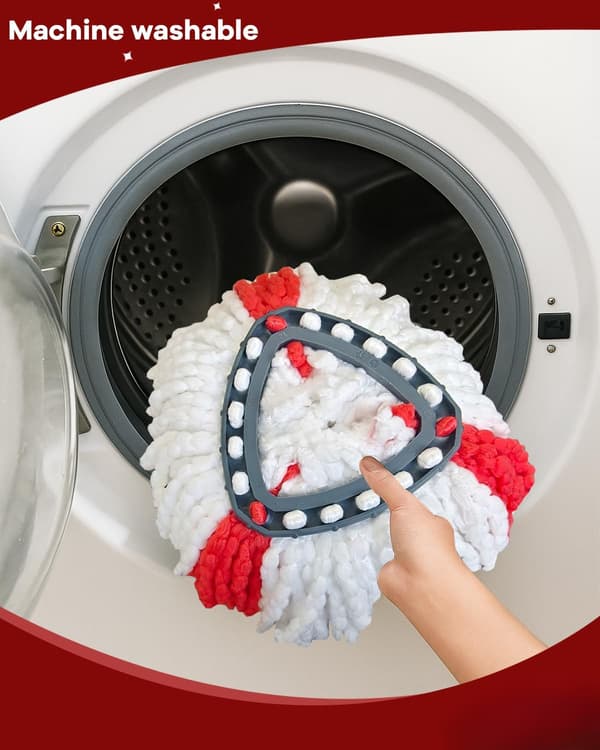 5-pak udskiftningsmoppehoveder til Vileda Turbo moppe - mikrofiber moppehoveder, maskinvaskbare.