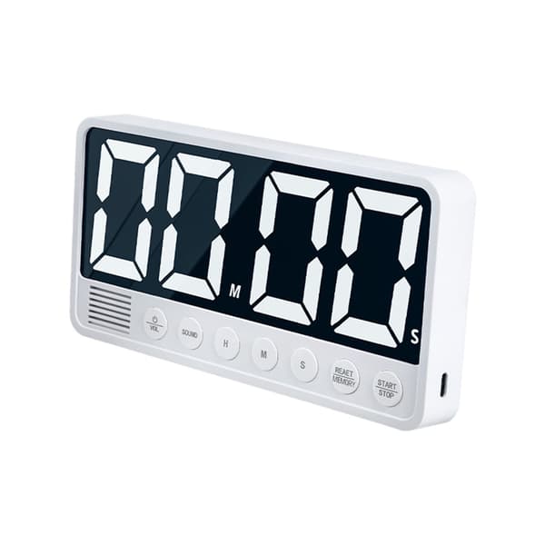 Digital timer, madlavningstimer, stopur, LED display timer, op/ned tæller, lærer/klasselokale/køkken timer