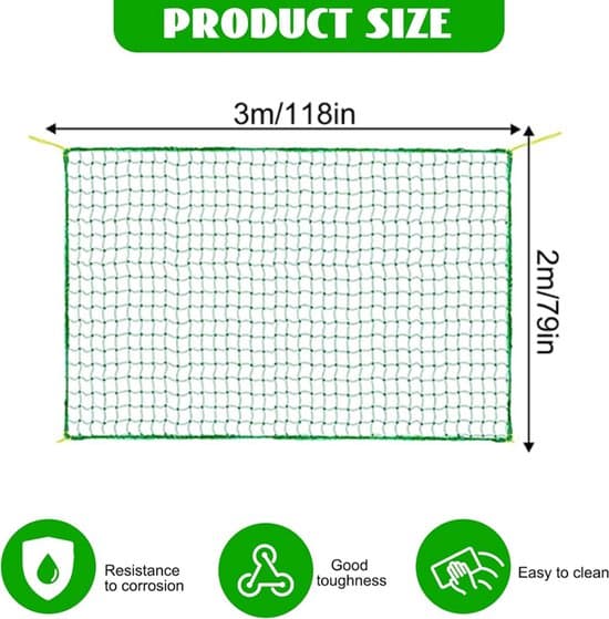 3m x 2m Grön Klätterväxt & Gurka Spaljénät