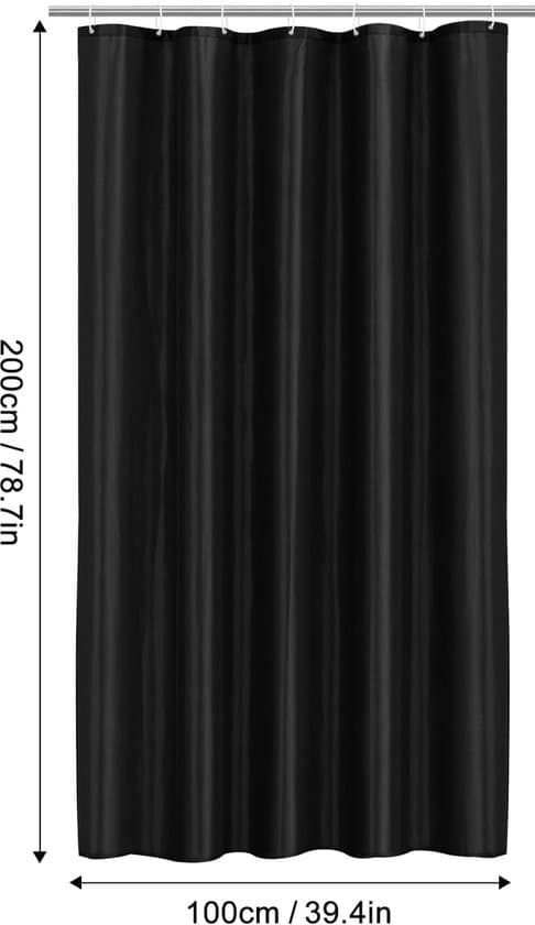 Vattentätt duschdraperi - 100 x 200 cm - 1 styck - Polyester