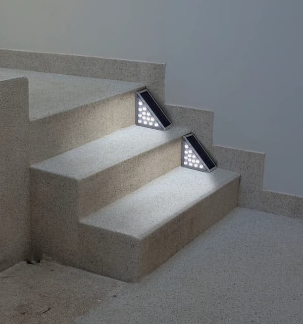 2-pak Solar Trappelys, Omgivende Dekorative Trappelys
