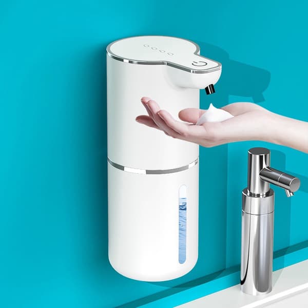 Sæbedispenser - Automatisk Sensor Sæbedispenser - Vægmonteret Sæbedispenser 350 ml - Justerbar Hvid Flydende Sæbedispenser