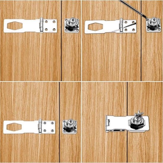2-pack 105 mm silver barnskyddande metallskåps-/dörrlås