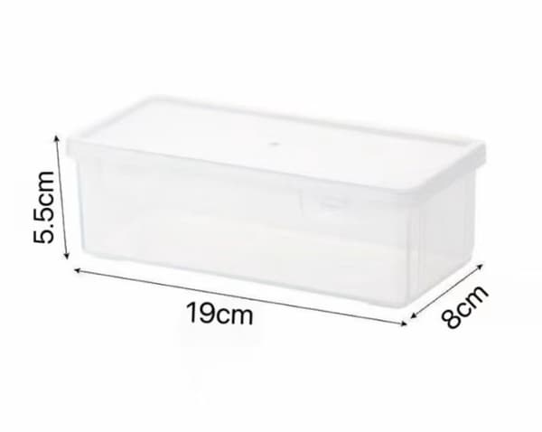 Pennfodral med fällbart lock - plast - stor kapacitet - stapelbart - set om 2 - transparent