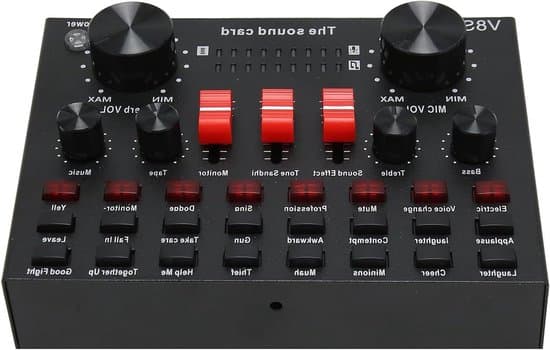 Lydeffekter Mixer - Mini Lydkort - Livestreaming - 16 Lydeffekter - 8 Kanaler - Sort
