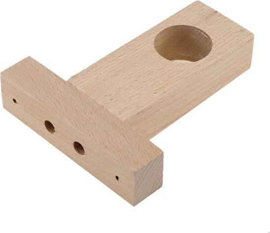 2-pack robusta gardinstångs- eller klädstångsfästen i trä (30 mm)