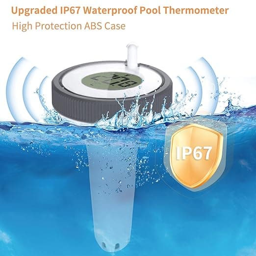 Digital trådløst flydende pooltermometer, vandtermometer, indendørs og udendørs pooltermometersæt, til swimmingpools, jacuzzier, spabade,...