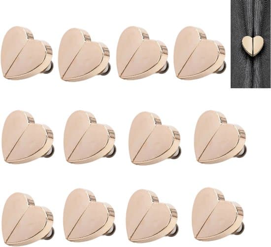 12-pack guldmagnetiska hjärtformade gardinfästen