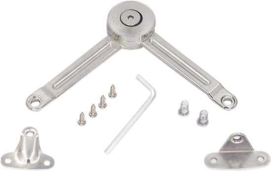 2-pack gångjärn i silverzinklegering med låsbart lock och fällbart skåp