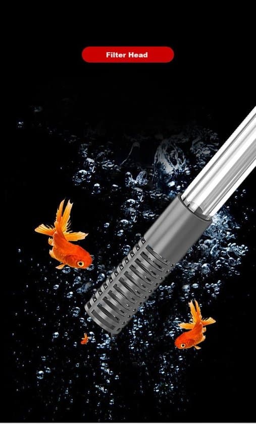 Akvarievattenbytare och dammsugarsats med justerbart vattenflöde