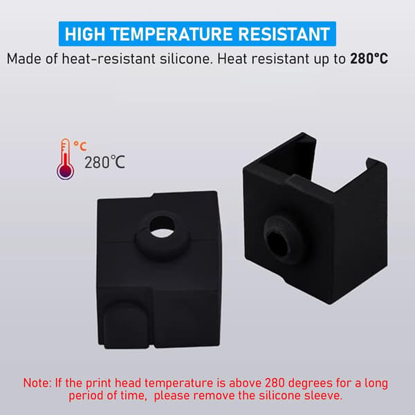 Silikonehylstre til Ender 3 V3 SE, 3D-printer hot end-dæksel, 3D-printer reservedele, 6-pak