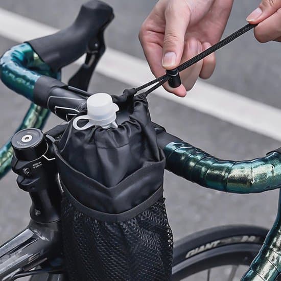 Cykel-/skotervattenflaskhållare med telefonficka - 2-pack