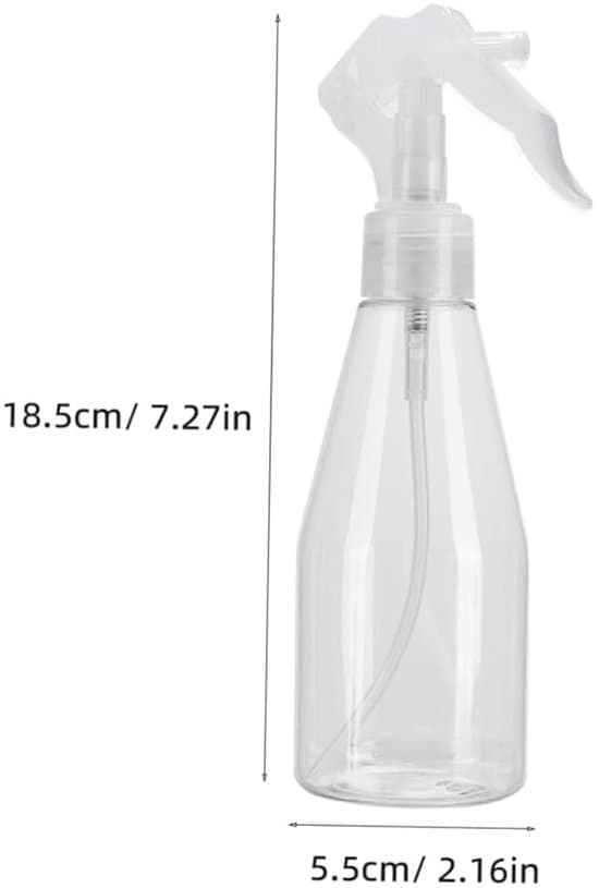 3-pack 200 ml små klara plastsprayflaskor - Handsprayflaskor - Lämpliga för rengöring, växtvattning och återfuktning