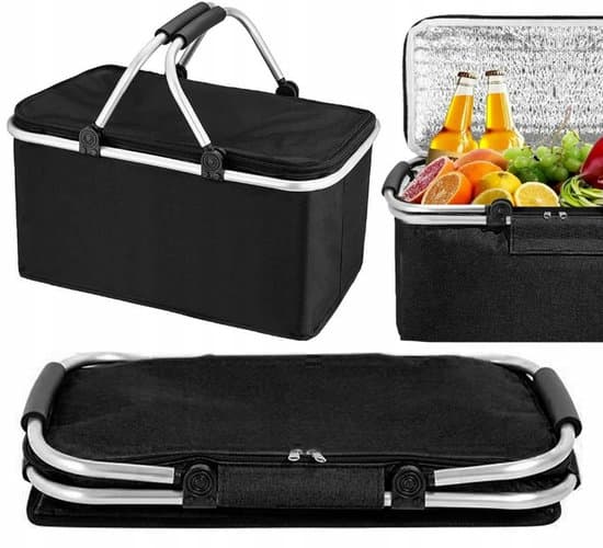 Vikbar Termisk Picknickkorg - Stor Isolerad Shoppingväska