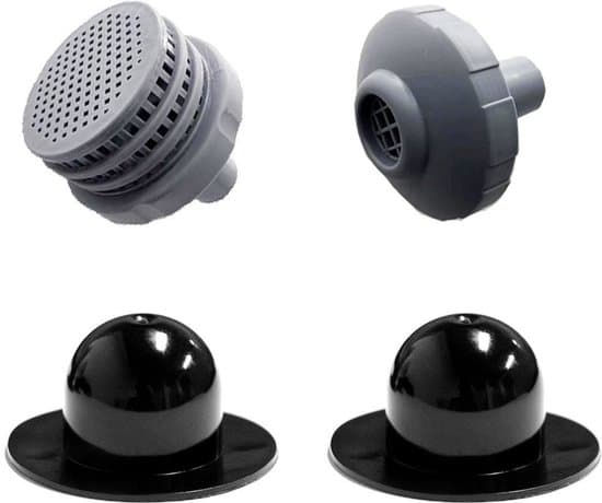 Poolindløbsdyse - 32 mm diameter - til Intex pools - grå