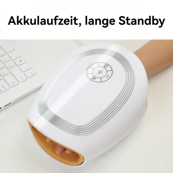 Håndholdt massager, håndmassager, 4 massageprogrammer, 3 trykintensiteter og 2 temperaturniveauer, håndmassage