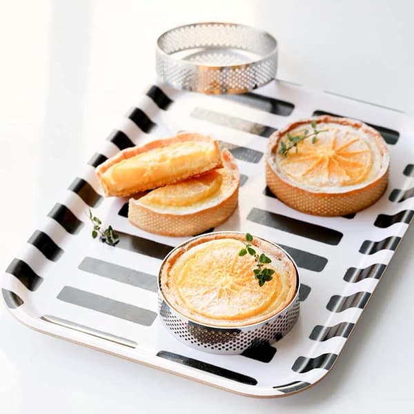6-pak 8 cm rustfrit stål mousse kageform ring bage muffins cookie bakke