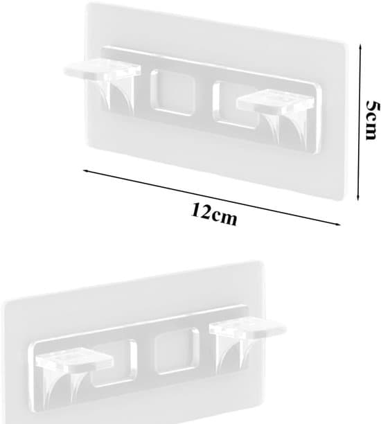 Självhäftande hyllkonsoler - Transparent - 8-pack