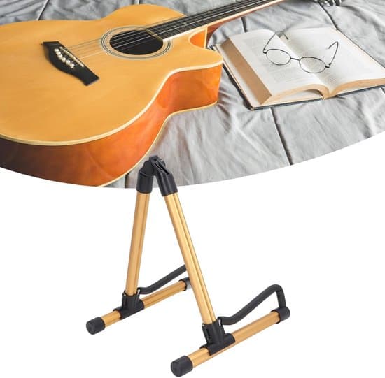 Vikbart Gitarrställ - Gitarrhållare - Instrumentdisplay - A-ram Design - Kompakt Vikbar - Svart