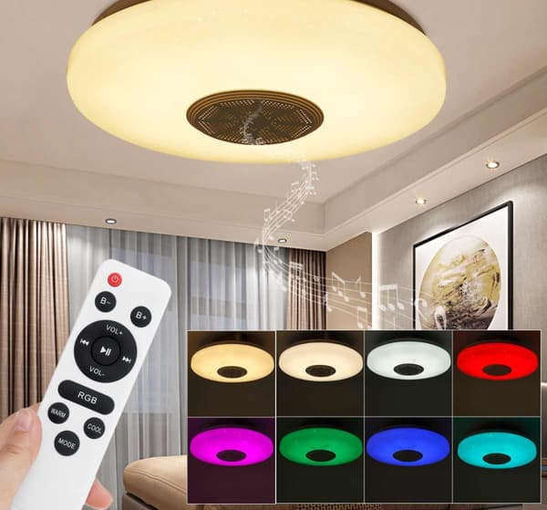 Smart LED loftlampe med Bluetooth-højttaler - Loftlampe - App-kontrol