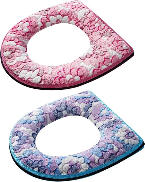 Toalettsitsöverdrag, 2-pack, tvättbara badrumssitsdynor