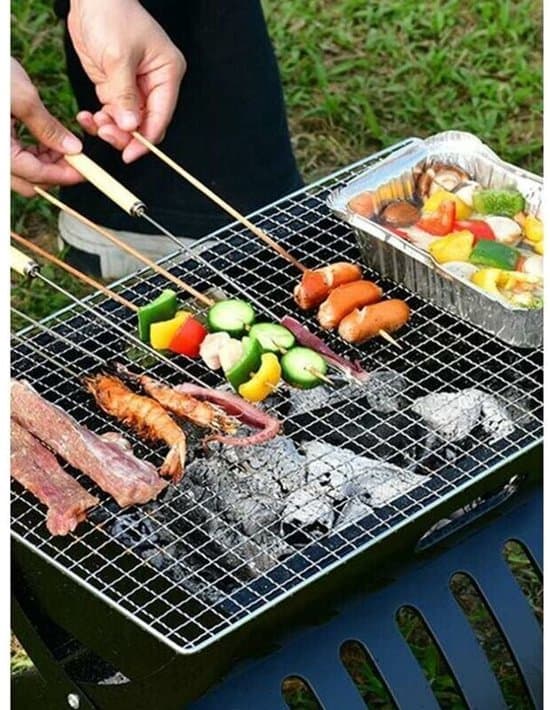 BBQ Grill - Rustfrit Stål BBQ Grill - Udendørs BBQ Tilbehør - 45x30 cm