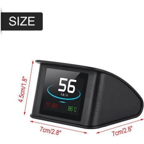 Bil HUD Head-Up Display OBD2 P10 Hastighetsvarning